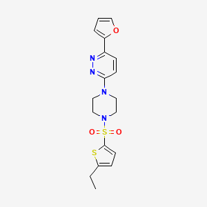3-{4-[(5-ethylthiophen-2-yl)sulfonyl]piperazin-1-yl}-6-(furan-2-yl)pyridazine - 946305-12-0