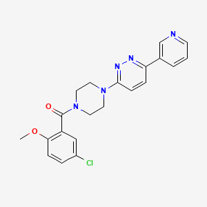 3-[4-(5-chloro-2-methoxybenzoyl)piperazin-1-yl]-6-(pyridin-3-yl)pyridazine - 946329-59-5