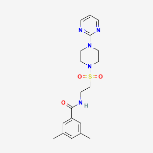 3,5-dimethyl-N-(2-{[4-(pyrimidin-2-yl)piperazin-1-yl]sulfonyl}ethyl)benzamide - 946224-77-7