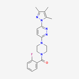 3-[4-(2-fluorobenzoyl)piperazin-1-yl]-6-(3,4,5-trimethyl-1H-pyrazol-1-yl)pyridazine - 1020502-14-0