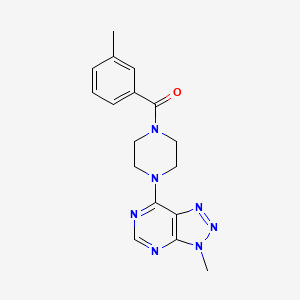 1-{3-methyl-3H-[1,2,3]triazolo[4,5-d]pyrimidin-7-yl}-4-(3-methylbenzoyl)piperazine - 1058239-05-6