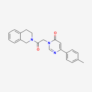 6-(4-methylphenyl)-3-[2-oxo-2-(1,2,3,4-tetrahydroisoquinolin-2-yl)ethyl]-3,4-dihydropyrimidin-4-one - 1060202-00-7
