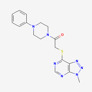 2-({3-methyl-3H-[1,2,3]triazolo[4,5-d]pyrimidin-7-yl}sulfanyl)-1-(4-phenylpiperazin-1-yl)ethan-1-one - 1070807-34-9