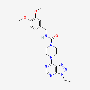 N-[(3,4-dimethoxyphenyl)methyl]-4-{3-ethyl-3H-[1,2,3]triazolo[4,5-d]pyrimidin-7-yl}piperazine-1-carboxamide - 1060163-88-3