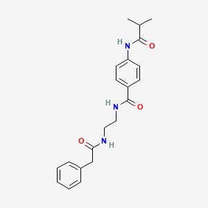 2-methyl-N-(4-{[2-(2-phenylacetamido)ethyl]carbamoyl}phenyl)propanamide - 1021219-53-3