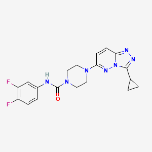 4-{3-cyclopropyl-[1,2,4]triazolo[4,3-b]pyridazin-6-yl}-N-(3,4-difluorophenyl)piperazine-1-carboxamide - 1058234-74-4