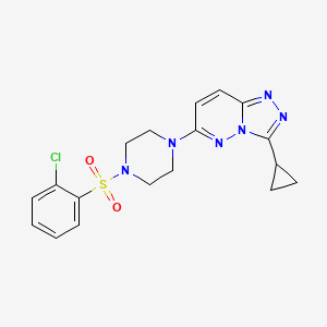 1-(2-chlorobenzenesulfonyl)-4-{3-cyclopropyl-[1,2,4]triazolo[4,3-b]pyridazin-6-yl}piperazine - 1040641-79-9