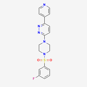 3-[4-(3-fluorobenzenesulfonyl)piperazin-1-yl]-6-(pyridin-4-yl)pyridazine - 946273-92-3