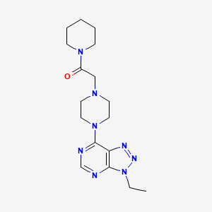 2-(4-{3-ethyl-3H-[1,2,3]triazolo[4,5-d]pyrimidin-7-yl}piperazin-1-yl)-1-(piperidin-1-yl)ethan-1-one - 1058387-24-8