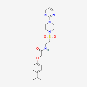 2-[4-(propan-2-yl)phenoxy]-N-(2-{[4-(pyrimidin-2-yl)piperazin-1-yl]sulfonyl}ethyl)acetamide - 946225-97-4