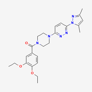 3-[4-(3,4-diethoxybenzoyl)piperazin-1-yl]-6-(3,5-dimethyl-1H-pyrazol-1-yl)pyridazine - 1020502-88-8