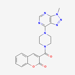 3-(4-{3-methyl-3H-[1,2,3]triazolo[4,5-d]pyrimidin-7-yl}piperazine-1-carbonyl)-2H-chromen-2-one - 1058232-44-2