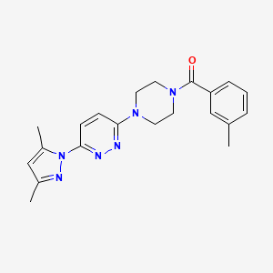 3-(3,5-dimethyl-1H-pyrazol-1-yl)-6-[4-(3-methylbenzoyl)piperazin-1-yl]pyridazine - 1020502-73-1