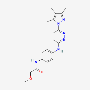 2-methoxy-N-(4-{[6-(3,4,5-trimethyl-1H-pyrazol-1-yl)pyridazin-3-yl]amino}phenyl)acetamide - 1019106-41-2