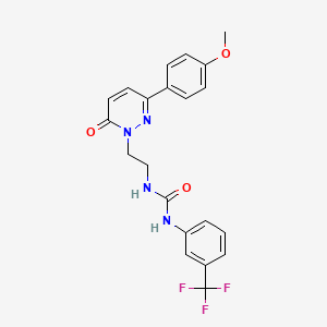 3-{2-[3-(4-methoxyphenyl)-6-oxo-1,6-dihydropyridazin-1-yl]ethyl}-1-[3-(trifluoromethyl)phenyl]urea - 1049189-55-0