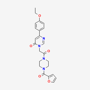 6-(4-ethoxyphenyl)-3-{2-[4-(furan-2-carbonyl)piperazin-1-yl]-2-oxoethyl}-3,4-dihydropyrimidin-4-one - 1058396-61-4