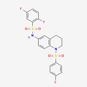 2,5-difluoro-N-[1-(4-fluorobenzenesulfonyl)-1,2,3,4-tetrahydroquinolin-6-yl]benzene-1-sulfonamide - 1040660-03-4