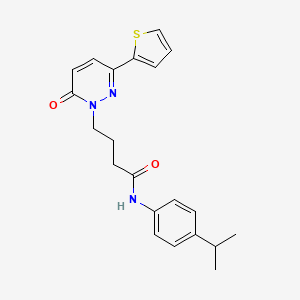 4-[6-oxo-3-(thiophen-2-yl)-1,6-dihydropyridazin-1-yl]-N-[4-(propan-2-yl)phenyl]butanamide - 1058446-66-4
