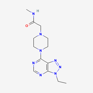2-(4-{3-ethyl-3H-[1,2,3]triazolo[4,5-d]pyrimidin-7-yl}piperazin-1-yl)-N-methylacetamide - 1058387-57-7