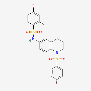 4-fluoro-N-[1-(4-fluorobenzenesulfonyl)-1,2,3,4-tetrahydroquinolin-6-yl]-2-methylbenzene-1-sulfonamide - 1040660-21-6