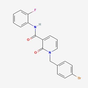 1-[(4-bromophenyl)methyl]-N-(2-fluorophenyl)-2-oxo-1,2-dihydropyridine-3-carboxamide - 946379-74-4