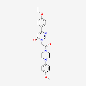 6-(4-ethoxyphenyl)-3-{2-[4-(4-methoxyphenyl)piperazin-1-yl]-2-oxoethyl}-3,4-dihydropyrimidin-4-one - 1058396-65-8