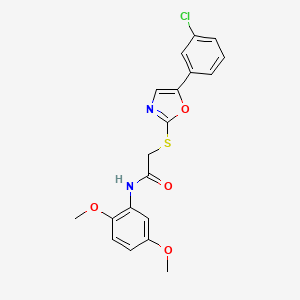 2-{[5-(3-chlorophenyl)-1,3-oxazol-2-yl]sulfanyl}-N-(2,5-dimethoxyphenyl)acetamide - 1040665-64-2