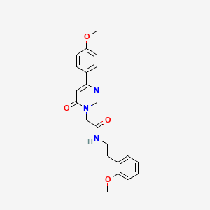 2-[4-(4-ethoxyphenyl)-6-oxo-1,6-dihydropyrimidin-1-yl]-N-[2-(2-methoxyphenyl)ethyl]acetamide - 1060190-91-1