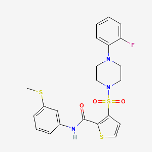 3-{[4-(2-fluorophenyl)piperazin-1-yl]sulfonyl}-N-[3-(methylsulfanyl)phenyl]thiophene-2-carboxamide - 1040655-94-4
