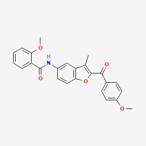 2-methoxy-N-[2-(4-methoxybenzoyl)-3-methyl-1-benzofuran-5-yl]benzamide - 929505-01-1