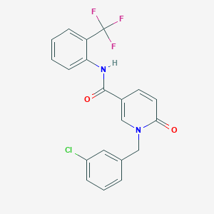 1-[(3-chlorophenyl)methyl]-6-oxo-N-[2-(trifluoromethyl)phenyl]-1,6-dihydropyridine-3-carboxamide - 946231-20-5