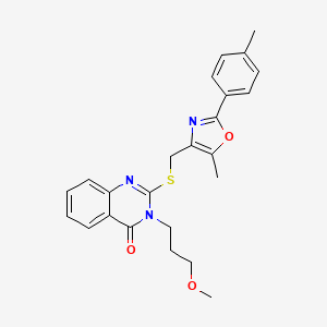 3-(3-methoxypropyl)-2-({[5-methyl-2-(4-methylphenyl)-1,3-oxazol-4-yl]methyl}sulfanyl)-3,4-dihydroquinazolin-4-one - 1040656-05-0
