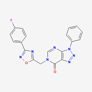 6-{[3-(4-fluorophenyl)-1,2,4-oxadiazol-5-yl]methyl}-3-phenyl-3H,6H,7H-[1,2,3]triazolo[4,5-d]pyrimidin-7-one - 1040645-15-5