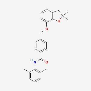4-{[(2,2-dimethyl-2,3-dihydro-1-benzofuran-7-yl)oxy]methyl}-N-(2,6-dimethylphenyl)benzamide - 946205-48-7