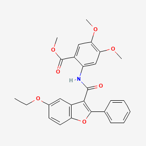 methyl 2-(5-ethoxy-2-phenyl-1-benzofuran-3-amido)-4,5-dimethoxybenzoate - 929513-70-2