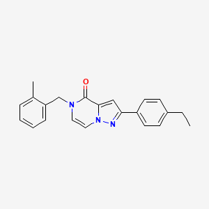 2-(4-ethylphenyl)-5-[(2-methylphenyl)methyl]-4H,5H-pyrazolo[1,5-a]pyrazin-4-one - 1040675-47-5