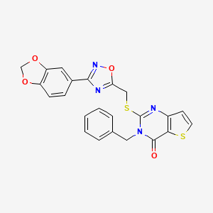 2-({[3-(2H-1,3-benzodioxol-5-yl)-1,2,4-oxadiazol-5-yl]methyl}sulfanyl)-3-benzyl-3H,4H-thieno[3,2-d]pyrimidin-4-one - 1040670-92-5