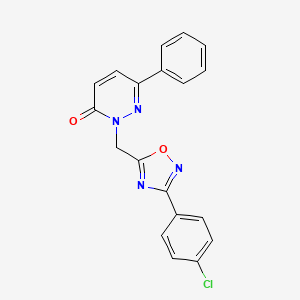 2-{[3-(4-chlorophenyl)-1,2,4-oxadiazol-5-yl]methyl}-6-phenyl-2,3-dihydropyridazin-3-one - 1040657-49-5