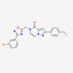 5-{[3-(3-bromophenyl)-1,2,4-oxadiazol-5-yl]methyl}-2-(4-ethylphenyl)-4H,5H-pyrazolo[1,5-a]pyrazin-4-one - 1040652-77-4