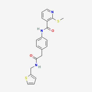2-(methylsulfanyl)-N-[4-({[(thiophen-2-yl)methyl]carbamoyl}methyl)phenyl]pyridine-3-carboxamide - 1060313-33-8