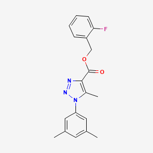(2-fluorophenyl)methyl 1-(3,5-dimethylphenyl)-5-methyl-1H-1,2,3-triazole-4-carboxylate - 1040644-79-8