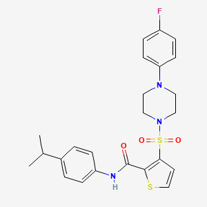 3-{[4-(4-fluorophenyl)piperazin-1-yl]sulfonyl}-N-[4-(propan-2-yl)phenyl]thiophene-2-carboxamide - 1040657-16-6