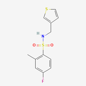 4-fluoro-2-methyl-N-[(thiophen-3-yl)methyl]benzene-1-sulfonamide - 1060310-18-0