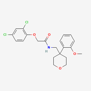 2-(2,4-dichlorophenoxy)-N-{[4-(2-methoxyphenyl)oxan-4-yl]methyl}acetamide - 1091129-52-0