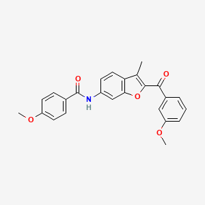 4-methoxy-N-[2-(3-methoxybenzoyl)-3-methyl-1-benzofuran-6-yl]benzamide - 929471-67-0
