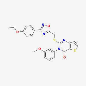 2-({[3-(4-ethoxyphenyl)-1,2,4-oxadiazol-5-yl]methyl}sulfanyl)-3-(3-methoxyphenyl)-3H,4H-thieno[3,2-d]pyrimidin-4-one - 1040645-96-2