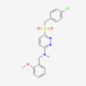 6-[(4-chlorophenyl)methanesulfonyl]-N-[(2-methoxyphenyl)methyl]pyridazin-3-amine - 1040654-28-1