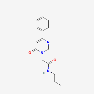 2-[4-(4-methylphenyl)-6-oxo-1,6-dihydropyrimidin-1-yl]-N-propylacetamide - 1058485-70-3