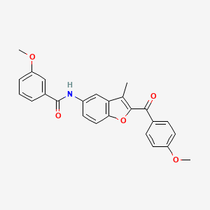 3-methoxy-N-[2-(4-methoxybenzoyl)-3-methyl-1-benzofuran-5-yl]benzamide - 929412-97-5
