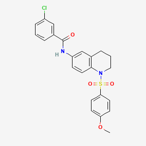 3-chloro-N-[1-(4-methoxybenzenesulfonyl)-1,2,3,4-tetrahydroquinolin-6-yl]benzamide - 946336-14-7